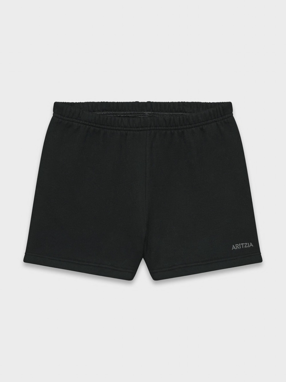 Aritzia Sweatfleece Black medium Elastic Shorts